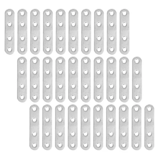 40pcs Heavy Duty Stainless Steel Mending Plates Flat Straight Brackets for Shelving Support