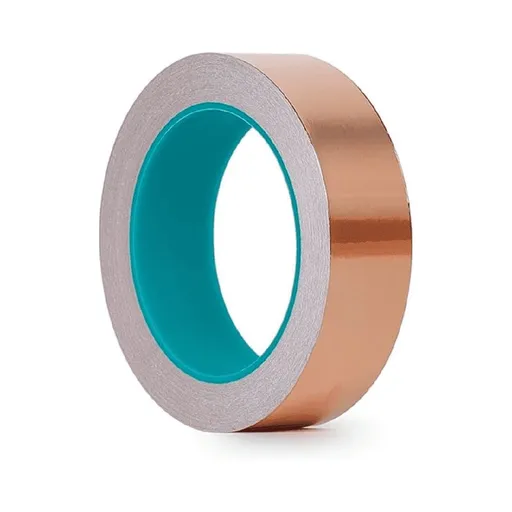1 Roll Copper Tape 1" x 50ft Double Conductive Metal Foil Adhesive Tape for Shielding, DIY Crafts, Stained Glass, Grounding, Garden, Solder Paper Circuit, Guitar Interference Shield