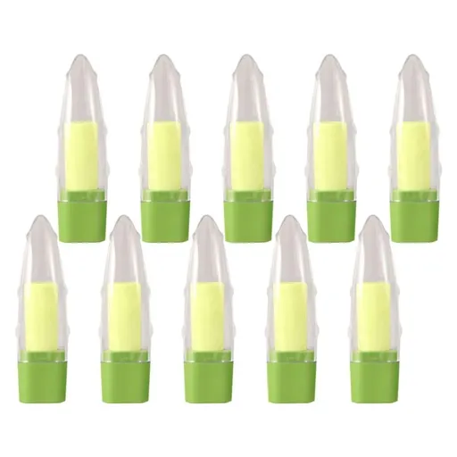 10pcs Aloe Shaped Empty Lip Cream Bottle ABS Lipstick Container - Refillable Travel Lip Balm Tubes