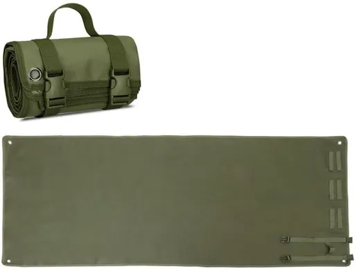 Waterproof Tactical Shooting Mat, Anti Slip Folding Pad with Carry Strap for Camping, Hunting, Picnics and Outdoor Training, Army Green