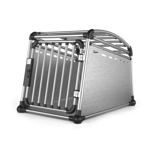 Aluminium Dog Travel Crate Medium 56x65x77cm Secure Pet Car Transport Cage