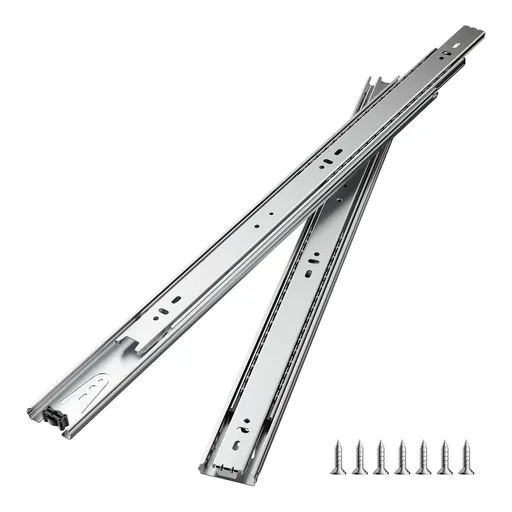 Drawer Slides, 20 inch, 10 Pairs Full Extension Ball Bearing Cabinet Rails, 100 LB Load Capacity Heavy Duty Side Mount Dresser Drawer Slides, Drawer Track Runners for Kitchen DIY Replacement