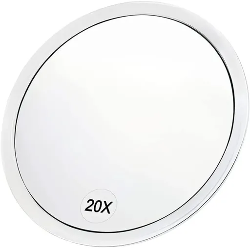 20X 30X Magnification Makeup Mirror with Tweezers, White, Practical Makeup Tool