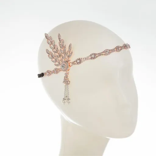 Headpiece Feather Headband Great Hair Accessories Vintage Wedding Leaf Pearl (Silver Tassels) Party Hair Accessory Ball Party 2pcs
