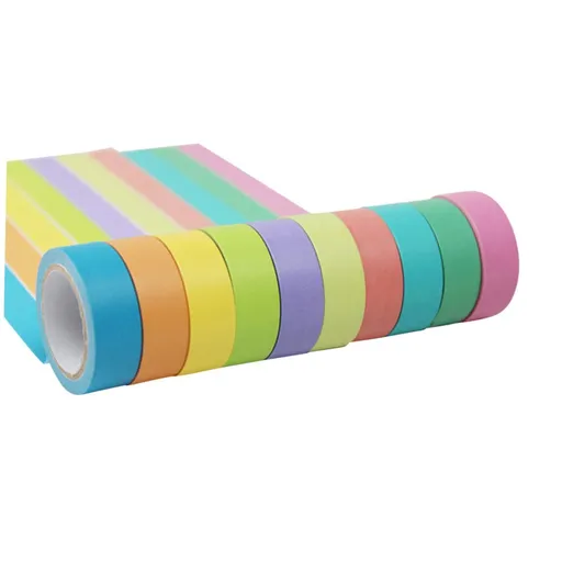 10 Rolls Adhesive Tape Colored Painters Tape Decorators Tape Masking Paper for Scrapbook Washi Tape Tape Washi Tapes