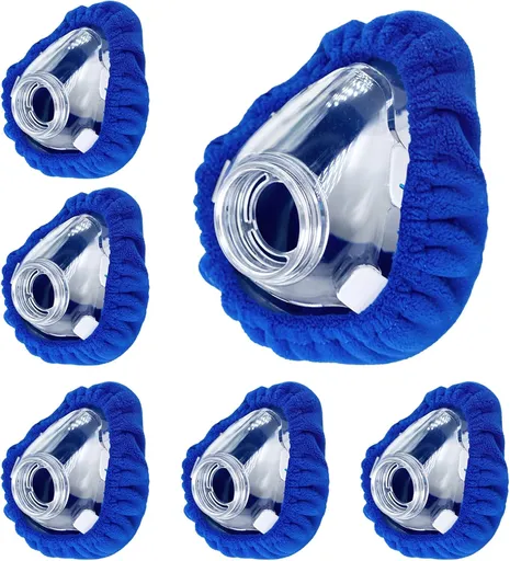 6-Pack Medium CPAP' Mask Liners Complitable for Resmed F20 Full Face Mask Cushions, Ultra-Soft Micro-Fleece Reduces Air Leaks & Pressure Marks, Reusable Mask Covers, Breathable for All-Night