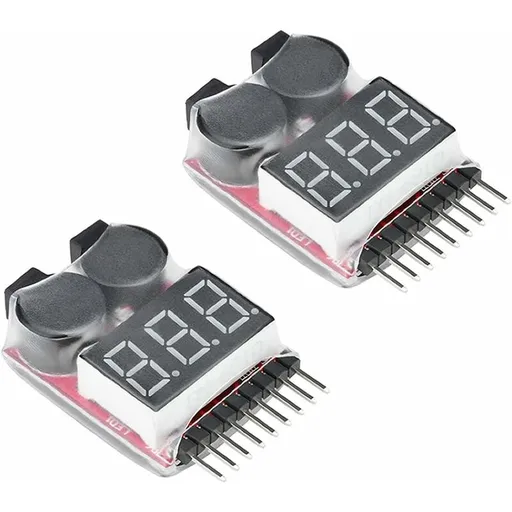 Rc 1-8S Lipo Battery Tester Monitor Buzzer Low Voltage Alarm Voltage Checker With LED Indicator For Lipo Life Limn