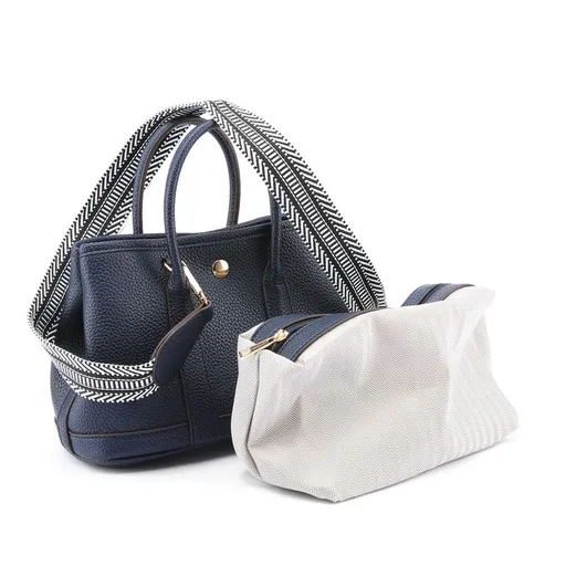 Women's shoulder bag, women's wallet, vintage handbag-Dark Ink Blue,Small