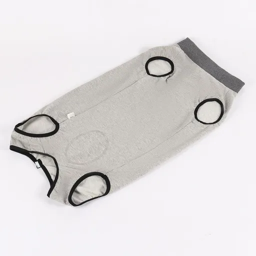 Ada Dog Post Surgery Recovery Clothing Striped Light gray XS