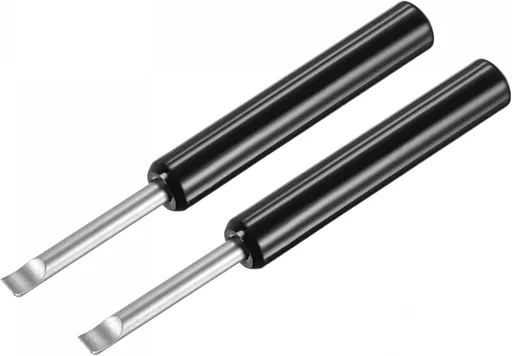 Watch Back Cover Opener, Case Remover Tool, 5mm Width Pry Bar ABS Handle Battery Remover Repair Replacing Watchmaker Tools, Black 2 Pcs