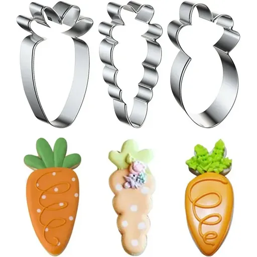 3 Pack Carrot Cookie Cutters