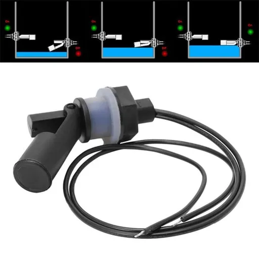 Water Level Sensor Horizontal Side Mount Float Switch for Tank Pool Black Water Level Sensor Level Switch Aquarium Tank
