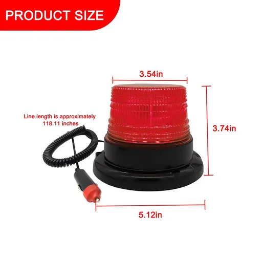 Wireless Strobe Light,Red LED Beacon Light,Rechargeable Magnet Rooftop Warning Safety Flashing Police Lights for POV Emergency