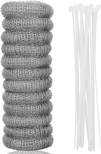 Stainless Steel Washing Machine Lint Snare Traps, 12 PCS Washer Hose Lint Traps with 12 PCS Cable Ties, Laundry Mesh Washer Sink Drain Hose Screen Filter