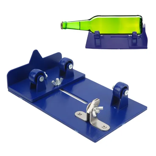 Glass Bottle Cutter Wine Bottle Cutter DIY Machine Kit Sharply Carbide Cut Head Cutting Tool(Blue)and the operation is simple