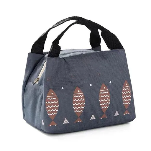 Portable Insulated Thermal Lunch Box Carry Tote Picnic Case Storage Bag 21x17x15cm - B02 (21x17x15cm)