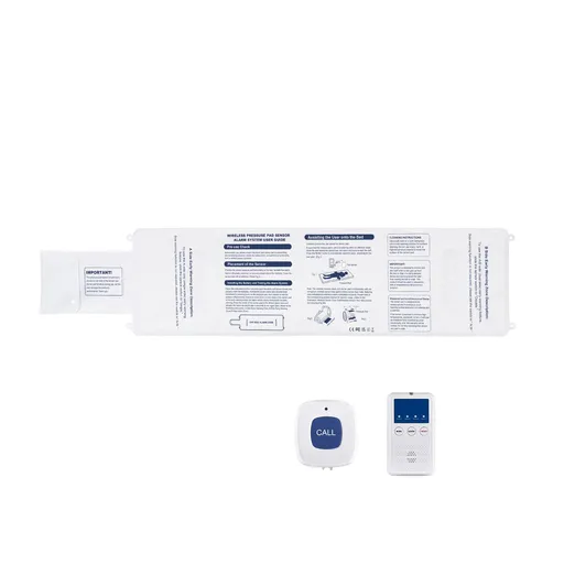 Early Alert Bed Alarm System Wireless Bed Sensor Pad & Call Button Pager