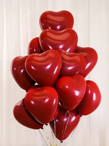 20pcs 10 Inch Pomegranate Red Heart Shaped Latex Balloons For Birthday Valentine s Day Proposal Engagement Wedding Room Outdoor Photography Christmas Decor