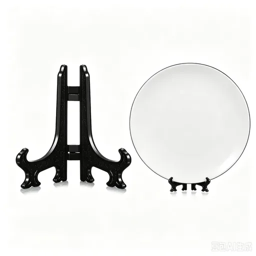 10 Pieces Mini Easel Stands Plastic Plate Stand Holder Display Picture Easel Stand for Display Picture Frame (Black,4 Inch)