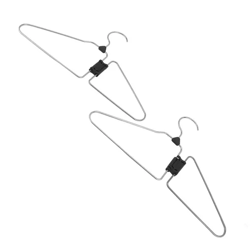 5pcs Foldable Clothes Hanger Stainless Steel Multifunctional Anti Slip Foldable Garment Hangers for Home Travel