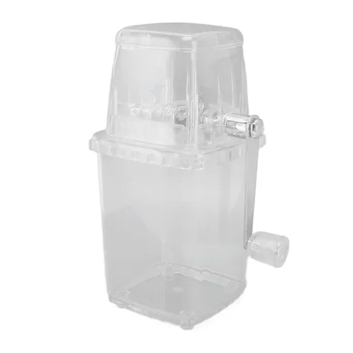 Manual Ice Crusher Small Portable Shaver Hand Operated Snow Cone Machine for Home Transparent