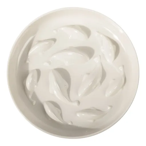 Cat Slow Feeder Bowl, Anti Vomiting, Nonslip, 2.8cm Height, Whale Shape, Silicone Non-slip Pads, Easy to Use and Clean