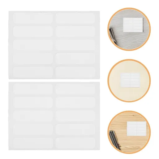 200Pcs No Iron Clothing Fabric Labels Writable White Stickers for Laundry and Camping Gear
