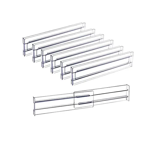 Drawer Dividers, 6 Pcs Acrylic Adjustable Shelf Divider, Drawer Dividers Organizer, Transparent Dresser Organizer