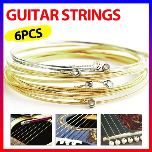 Acoustic Music Guitar Strings Steel Premium Light Universal 6 pcs Sent Free Pick