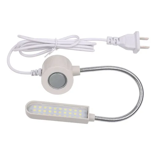 Sewing Machine Light Gooseneck Work Light with Magnetic Mounting Base, White Soft Light for Lathes, Drill Presses, Workbenches