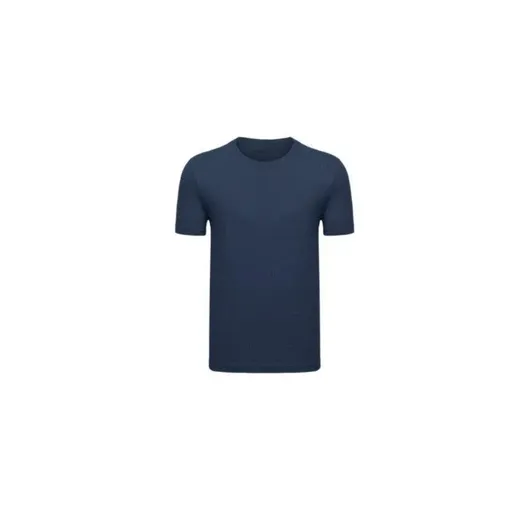 Heavy Cotton Short Sleeve T Shirt Plain Basic Tee Mens Top Dark Blue Size Large - XL