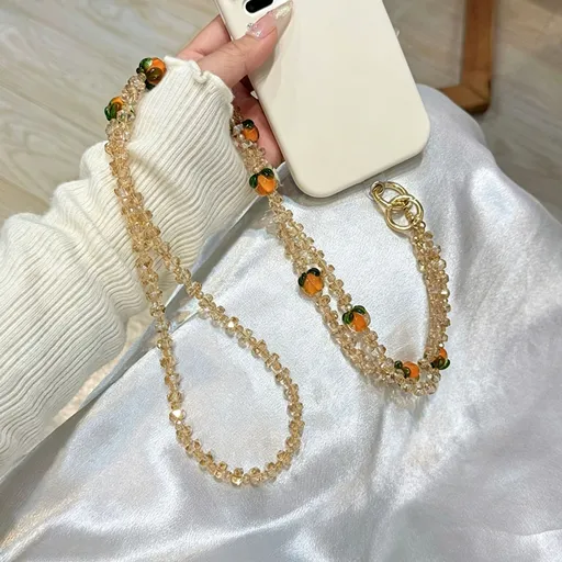 Niche Handmade Phone Charm | Christmas Travel Accessory | 3D Flower Halter Crossbody Phone Lanyard