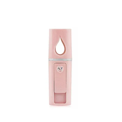 L2 Mini Nano Facial Mister With Top Mirror Rechargeable Cool Mist Sprayer Au - Pink