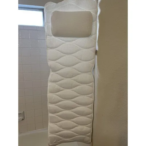 Full Body Bath Pillow, Bath Pillows for tub with Mesh Washing Suction Cups, Spa Bathtub Pillow for Head Neck Shoulder and Back