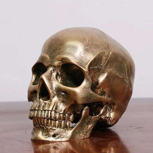 1:1 Resin Human Skull Model Halloween Props Home Decorations High Fidelity Skull Head Sculpture Life Size