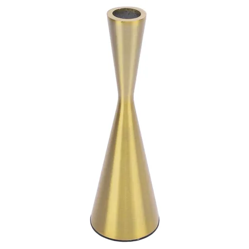 Geometric Candle Holder Aluminum Gold Taper Candlestick Holder Decor for 3cm Candle S 6 X 19cm / 2.36 X 7.48in
