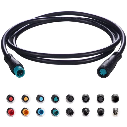 Extension Cable Waterproof Plug with Female to Male Connector Line for Electric Bicycle Light/Throttle