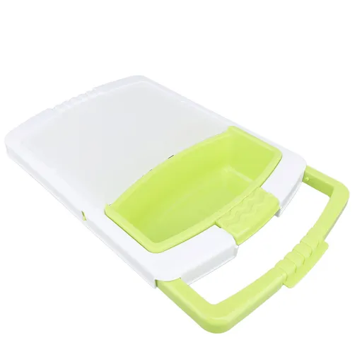 Over The Sink Cutting Board Multifunction Plastic Chopping Board Draining Basket with Container for Kitchen Style 1