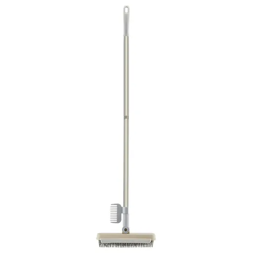 2 in 1 Floor Brush Scrub Brush Cleaning Brush with Adjustable Long Handle Bathroom Kitchen Floor Crevice Cleaning Brush