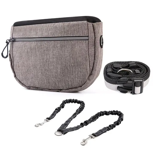 Dog Treat Pouch Bag for Training – Removable Liners, Large Opening Capacity Treat Bag Obedience Cards, Waist Strap Clip Treat Fanny Pack for Dog Training and Walking