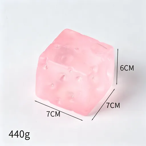 Pink Cheese Squishy 7cm