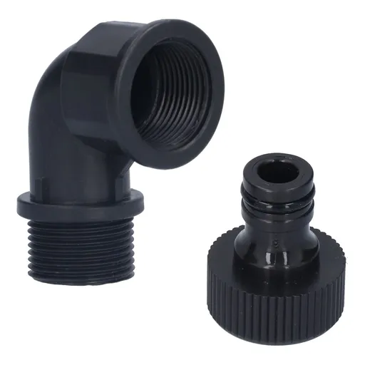 2Set Elbow Connector Durable Adaptable Hose Adapter with Nipple Connector for Garden Outdoor(G3/4 Directional Elbow Female and Male Thread Nipple )