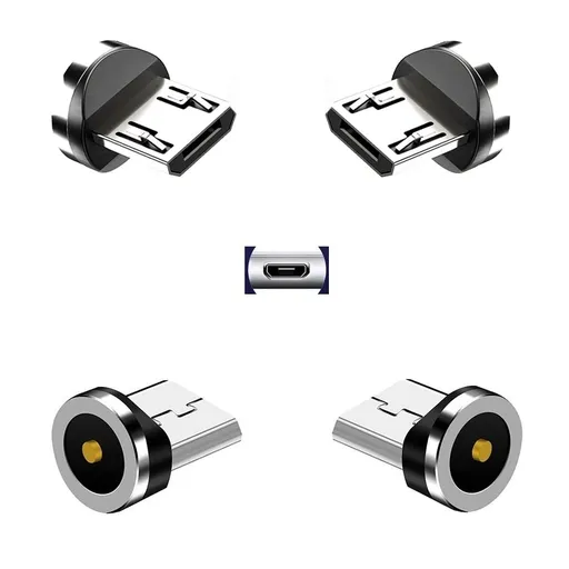 Magnetic Charging Series (Micro Tips),Just 4 Micro Tips Without Nylon Braided USB Cable No Charger Cords.