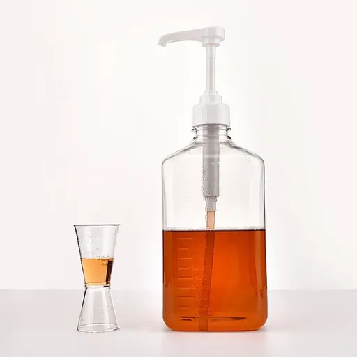 Transparent Syrup Pump Dispenser,0.17Oz Leakproof Liquid Pump Bottle, Coffee Syrup Dispenser, Refillable Condiment Pump Bottle, Durable Liquid Dispenser, Reusable Pump Bottle for Bar Use