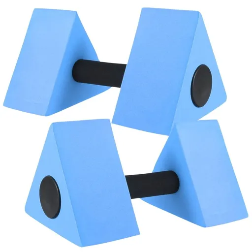 2Pcs Eva Water Dumbbell Set Blue for Pool Exercise and Water Aerobics Workout