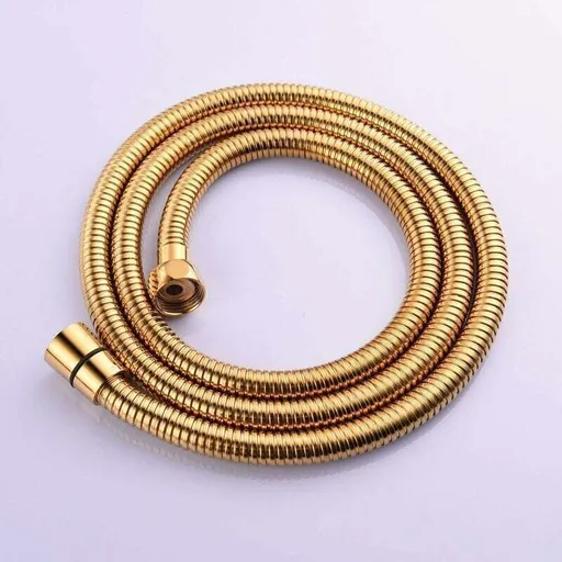 Gold Anti-Kink Flexible Shower Hose Stainless Steel with Solid Brass Connector, 1.5 m, 59 Inch