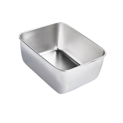 304 Stainless Steel Tray Dish Plate Rectangle Food Storage Container for Fruit Vegetables Dishwasher Safe 600ml 13.5x10.5x5.5cm / 5.3x4.1x2.2in