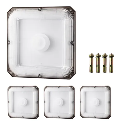 4 Pack LED Canopy Lights 80W 8800LM 5000K Daylight Outdoor Canopy Lighting