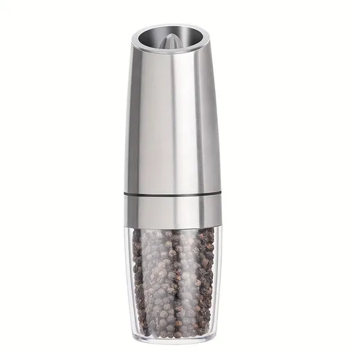 silver Gravity - sensing, grind with tilting —— Intelligent Pepper Grinder, adjust grind fineness freely for seasoning