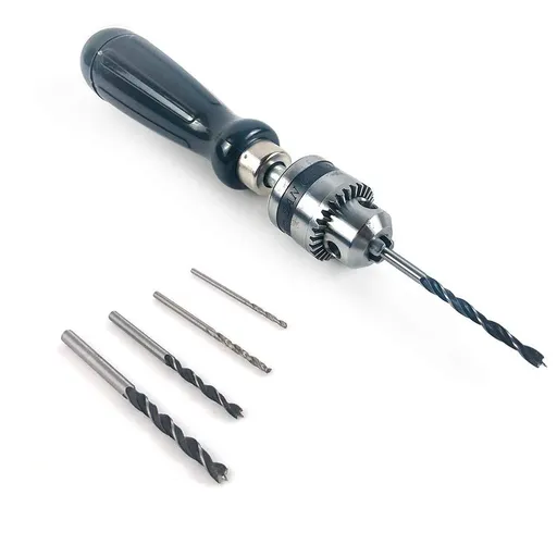 Drill Bits Set, Ideal for Woodworking Precision DIY Model Jewelry Walnut Amber Beads Plastic with Chuck Key & Twist Drill Bits